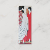 LADY IN THE MIRROR ,ART DECO SCHÖNHEIT FASHION MINI VISITENKARTE (Rückseite)