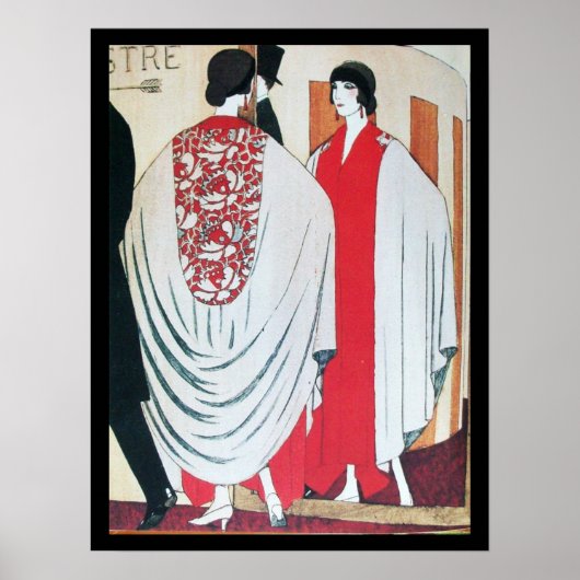 LADY IN THE MIRROR ,ART DECO SCHÖNHEIT FASHION POSTER (Vorne)