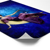 Lady in the Moon Poster (Ecke)