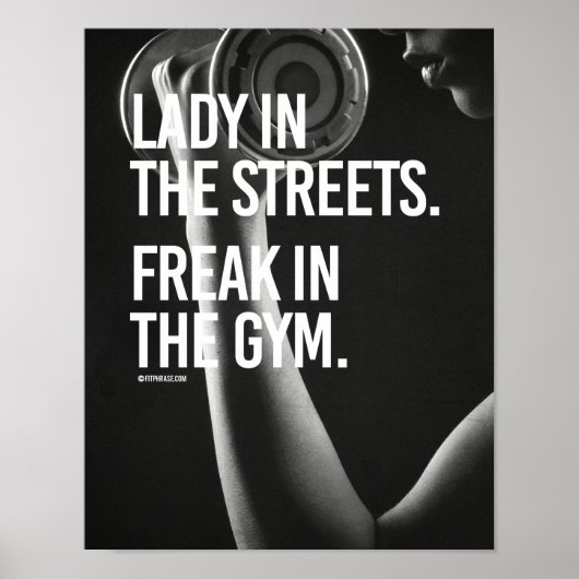 Lady in the street - Freak in gym - Girl Fi Poster (Vorne)