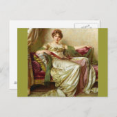 Lady in wart - Vintag Motiv Postkarte (Vorne/Hinten)