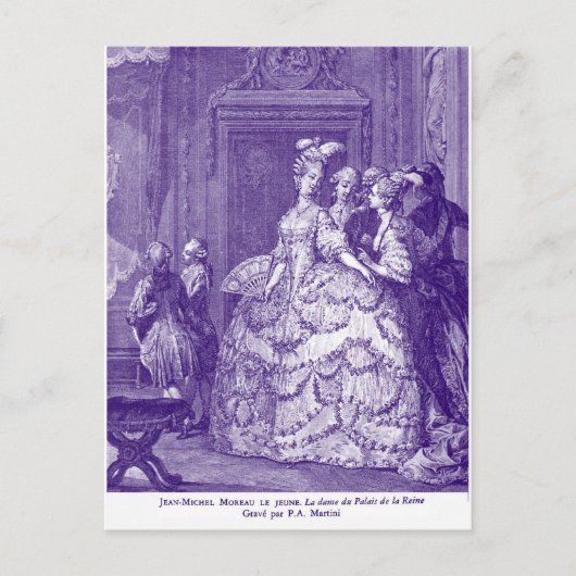 Lady in Wart zu Marie Antoinette Postkarte (Vorderseite)