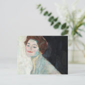Lady in White, 1917-1918 by Gustav Klimt Postkarte (Stehend Vorderseite)