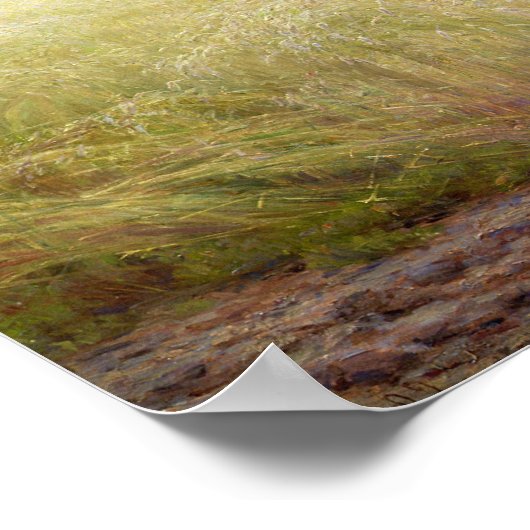 Lady in White Reading Poster (Ecke)