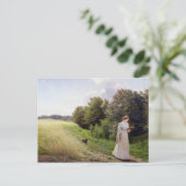 Lady in White Reading Postkarte (Stehend Vorderseite)