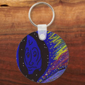 Lady in Wintertime Keychain Schlüsselanhänger (Rückseite)