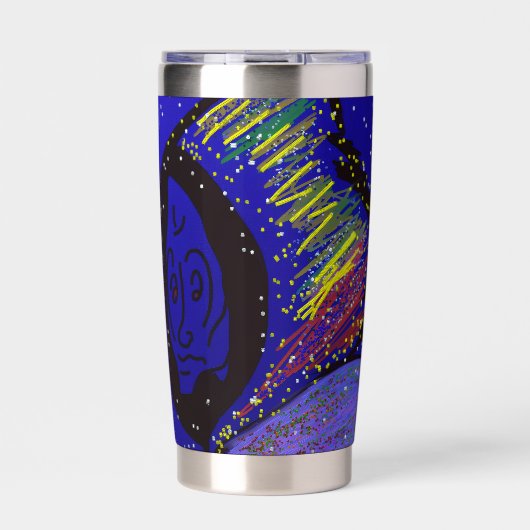 Lady in Wintertime  Thermobecher (Vorderseite)