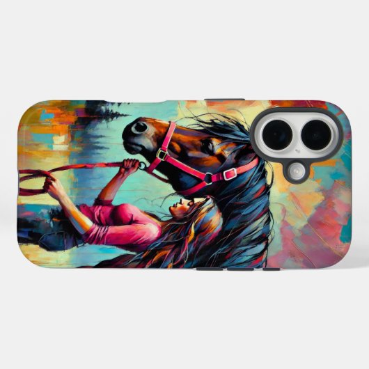 Lady iPhone 16 Tough Case (Rückseite (Horizontal))