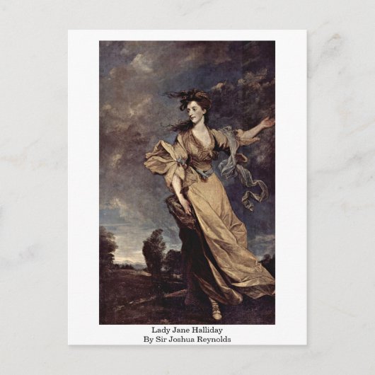 Lady Jane Halliday von Sir Joshua Reynolds Postkarte (Vorderseite)