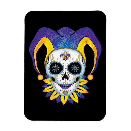 Lady Jester Skull Magnet (Vertikal)