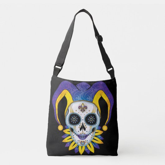 Lady Jester Skull Tragetaschen Mit Langen Trägern (Vorderseite)