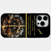 Lady Justice Balancing Scales Case-Mate iPhone Hülle (Rückseite (Horizontal))
