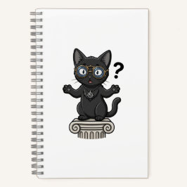 Lady Justice Black Cat Jurastudienjournal Notizblock