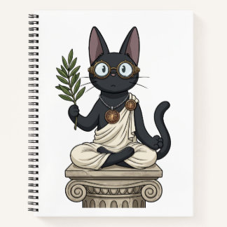 Lady Justice Black Cat Juristische Zeitschrift Notizblock