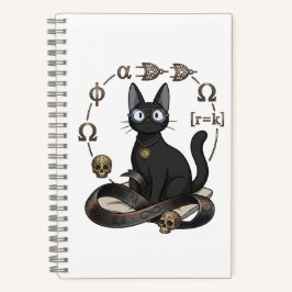 Lady Justice Black Cat Juristische Zeitschrift Notizblock