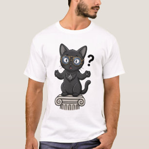 Lady Justice Black Cat Philosophie & Recht T-Shirt