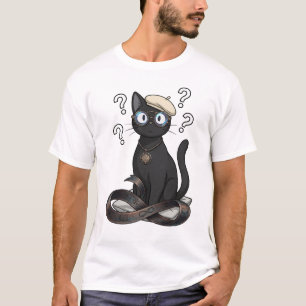 Lady Justice Black Cat Philosophie & Recht T-Shirt