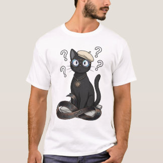 Lady Justice Black Cat Philosophie & Recht T-Shirt