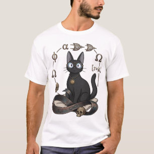 Lady Justice Black Cat Philosophie & Recht T-Shirt