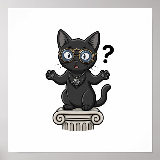 Lady Justice Black Cat Rechtsanwaltsbüro Wandposte Poster (Vorne)