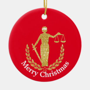 Lady Justice Christmas Ornament
