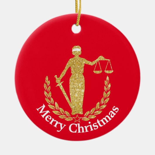 Lady Justice Christmas Ornament (Vorne)