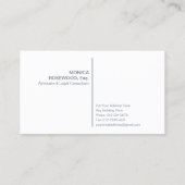 Lady Justice Illustration on Slate Gray Visitenkarte (Rückseite)