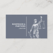 Lady Justice Illustration on Slate Gray Visitenkarte (Vorderseite)