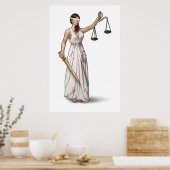 Lady Justice Illustration Poster (Küche)