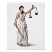 Lady Justice Illustration Poster (Vorderseite)
