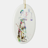 Lady Justice Keramik Ornament (Rechts)