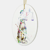 Lady Justice Keramik Ornament (Links)