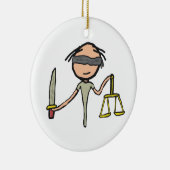 Lady Justice Keramik Ornament (Rechts)