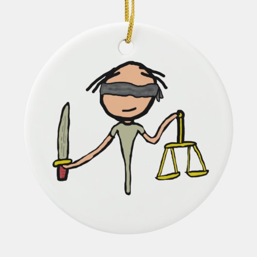 Lady Justice Keramik Ornament (Vorne)