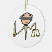 Lady Justice Keramik Ornament (Links)