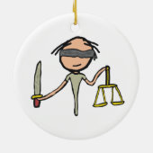 Lady Justice Keramik Ornament (Hinten)