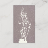 Lady Justice Law | Ledertextur Terminkarte (Vorderseite)