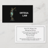 Lady Justice on Black 2020 Visitenkarte (Vorne/Hinten)