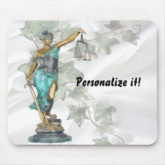 Lady Justice on Satin and Ivy Mousepad (Vorne)