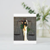 Lady Justice Postkarte (Stehend Vorderseite)