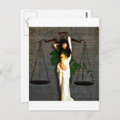 Lady Justice Postkarte (Vorne/Hinten)
