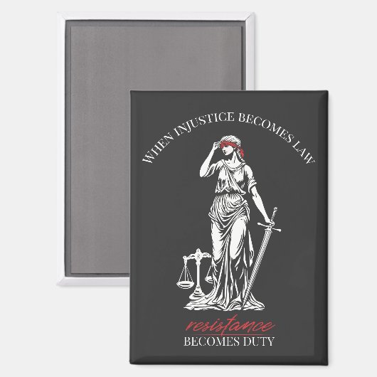 Lady Justice Resistance Magnet (Vorderseite/Rückseite)