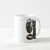 Lady Justice Schwarze Katze Anwalt Kaffeetasse (VorderseiteRechts)