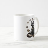 Lady Justice Schwarze Katze Anwalt Kaffeetasse (VorderseiteRechts)