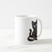 Lady Justice Schwarze Katze Anwalt Kaffeetasse (VorderseiteRechts)