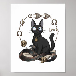 Lady Justice Schwarze Katze Rechtsanwaltskanzlei W Poster