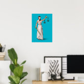 Lady Justice - Scuba Blue Poster (Heimbüro)