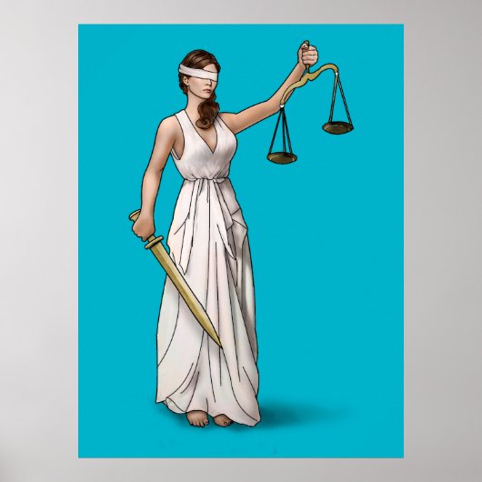 Lady Justice - Scuba Blue Poster (Vorne)