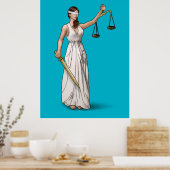 Lady Justice - Scuba Blue Poster (Küche)