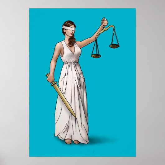 Lady Justice - Scuba Blue Poster (Vorne)